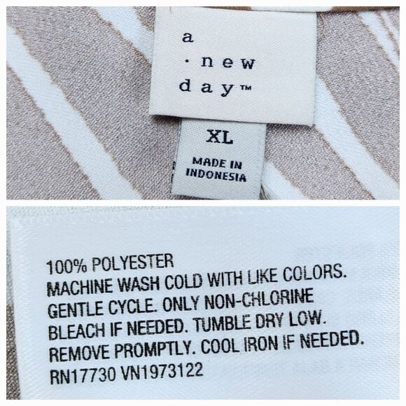 🔹️NWT A New Day Tan & Cream Zebra Print Sleeveless Slip Dress XLarge - Picture 12 of 12